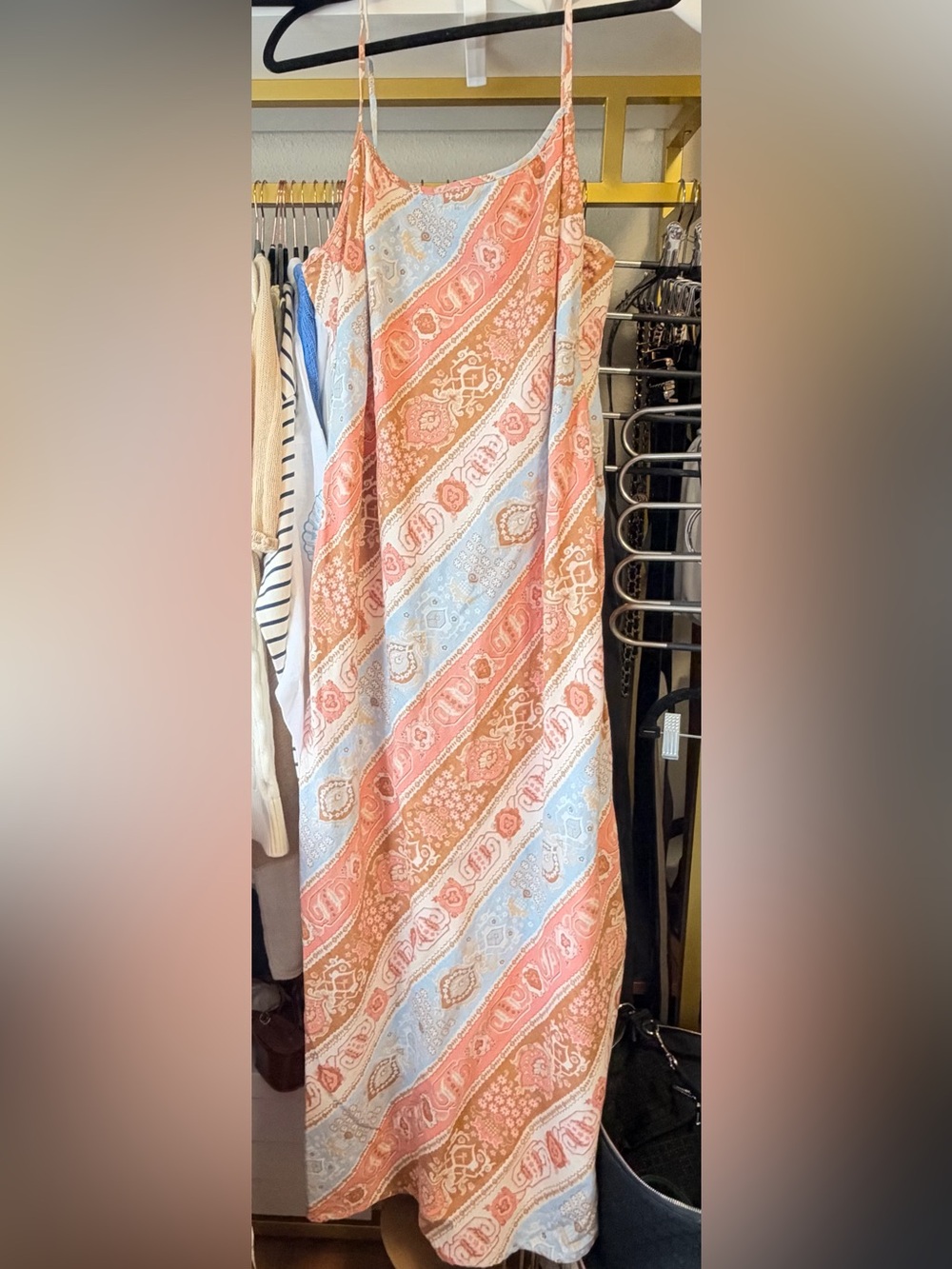 ABERCROMBIE&FITCH Linen/Cotton Blend Dress 🍊🩵